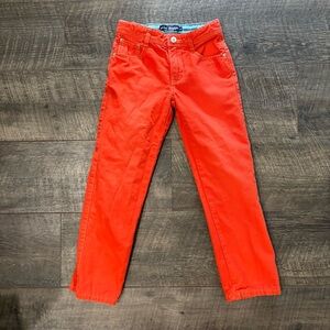 Mini Boden Orange Corduroy Pants with Striped Lining